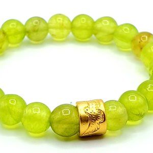 Green Jade is for a Good Fortune beaded bracelet